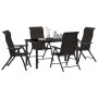 Conjunto de Comedor de Jardín 5 pcs Negro Poliratán