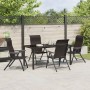 Conjunto de Comedor de Jardín 5 pcs Negro Poliratán