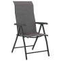 Conjunto de Comedor de Jardín 5 pcs Gris Poliratán