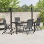 Conjunto de Comedor de Jardín 5 pcs Gris Poliratán