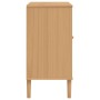 Aparador SENJA aspecto de ratán madera pino marrón 80x40x80 cm