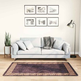 Alfombra lavable antideslizante negro y dorado 80x150 cm