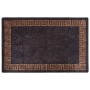 Alfombra lavable antideslizante negro y dorado 80x150 cm