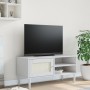 Mueble de TV SENJA aspecto ratán madera pino blanco 106x40x49cm en Muebles TV | Comprar online en Foro24