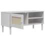 Mueble de TV SENJA aspecto ratán madera pino blanco 106x40x49cm en Muebles TV | Comprar online en Foro24