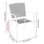 Conjunto de Comedor de Jardín 3 pcs Antracita Acero