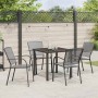 Conjunto de Comedor de Jardín 5 pcs Antracita Acero