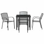 Conjunto de Comedor de Jardín 5 pcs Antracita Acero