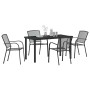 Conjunto de Comedor de Jardín 5 pcs Antracita Acero