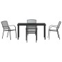 Conjunto de Comedor de Jardín 5 pcs Antracita Acero
