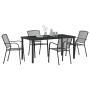 Conjunto de Comedor de Jardín 5 pcs Antracita Acero