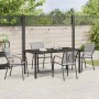 Conjunto de Comedor de Jardín 5 pcs Antracita Acero