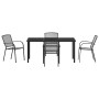 Conjunto de Comedor de Jardín 5 pcs Antracita Acero