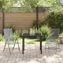 Conjunto de Comedor de Jardín 3 pcs Antracita Acero