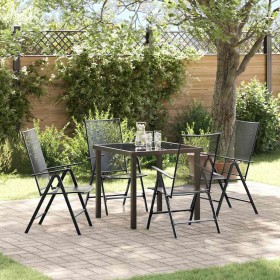 Conjunto de Comedor de Jardín 5 pcs Antracita Acero