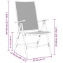 Conjunto de Comedor de Jardín 5 pcs Antracita Acero
