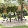 Conjunto de Comedor de Jardín 5 pcs Antracita Acero