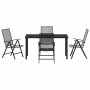 Conjunto de Comedor de Jardín 5 pcs Antracita Acero