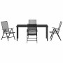 Conjunto de Comedor de Jardín 5 pcs Antracita Acero