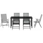 Conjunto de Comedor de Jardín 7 pcs Antracita Acero