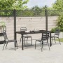 Conjunto de Comedor de Jardín 5 pcs Gris oscuro Acero