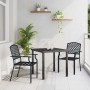Conjunto de Comedor de Jardín 3 pcs Antracita Acero