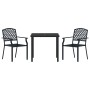 Conjunto de Comedor de Jardín 3 pcs Antracita Acero