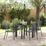 Conjunto de Comedor de Jardín 5 pcs Antracita Acero