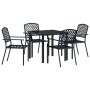Conjunto de Comedor de Jardín 5 pcs Antracita Acero