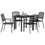 Conjunto de Comedor de Jardín 5 pcs Antracita Acero