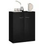 Aparador de madera contrachapada negro 60x30x75 cm de vidaXL, Aparadores - Ref: Foro24-800730, Precio: 53,00 €, Descuento: %