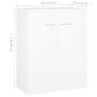 Weißes Sperrholz-Sideboard 60x30x75 cm von vidaXL, Sideboards - Ref: Foro24-800729, Preis: 60,12 €, Rabatt: %