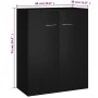 Sideboard aus schwarzem Sperrholz 60x30x75 cm von vidaXL, Sideboards - Ref: Foro24-800730, Preis: 53,00 €, Rabatt: %