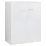 Glossy white plywood sideboard 60x30x75 cm by vidaXL, Sideboards - Ref: Foro24-800735, Price: 73,13 €, Discount: %