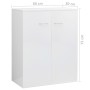 Glossy white plywood sideboard 60x30x75 cm by vidaXL, Sideboards - Ref: Foro24-800735, Price: 73,13 €, Discount: %