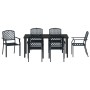 Conjunto de Comedor de Jardín 7 pcs Antracita Acero