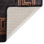 Alfombra lavable antideslizante negro y dorado 160x230 cm