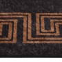 Alfombra lavable antideslizante negro y dorado 160x230 cm