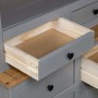 Solid pine wood sideboard Panama style gray 93x40.5x180 cm by vidaXL, Lockers and storage cabinets - Ref: Foro24-282701, Pric...