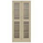 Vitrine aus Sonoma-Eichenholzwerkstoff, 82,5 x 30,5 x 185,5 cm von vidaXL, Bücherregale und Regale - Ref: Foro24-802771, Prei...