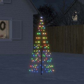 Árbol de Navidad en asta de bandera 200 LED de colores 180 cm en Luces de Navidad | Comprar online en Foro24