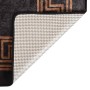 Alfombra lavable antideslizante negro y dorado 190x300 cm