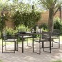 Conjunto de Comedor de Jardín 5 pcs Negro Poliratán
