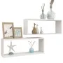 Cube wall shelf 2 pcs engineered wood white 60x15x23cm by vidaXL, Shelves and shelves - Ref: Foro24-807133, Price: 37,44 €, D...