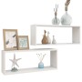 Würfel-Wandregal, 2 Stück, Holzwerkstoff, weiß, 60 x 15 x 23 cm von vidaXL, Regale und Regale - Ref: Foro24-807133, Preis: 38...