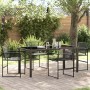Conjunto de Comedor de Jardín 5 pcs Negro Poliratán