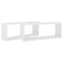 Cube wall shelf 2 pcs engineered wood white 60x15x23cm by vidaXL, Shelves and shelves - Ref: Foro24-807133, Price: 37,44 €, D...