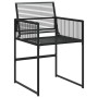 Conjunto de Comedor de Jardín 5 pcs Negro Poliratán