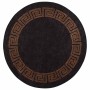 Alfombra lavable antideslizante negro y dorado φ120 cm