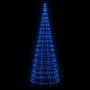 Árbol de Navidad en asta de bandera 550 LED azul 300 cm